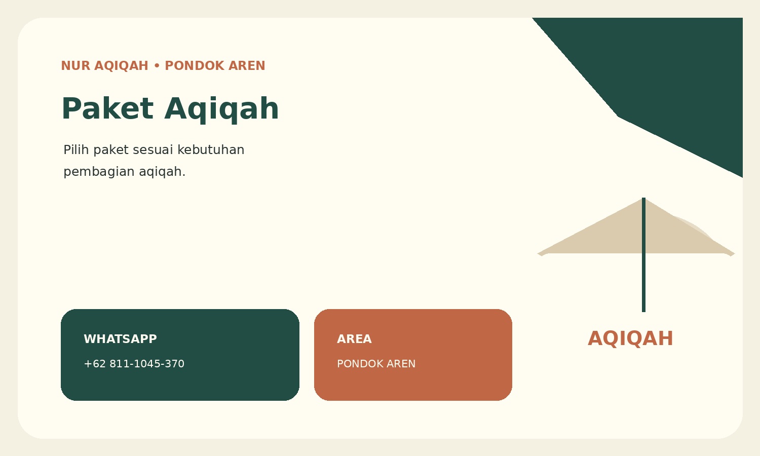 Paket Aqiqah Pondok Aren